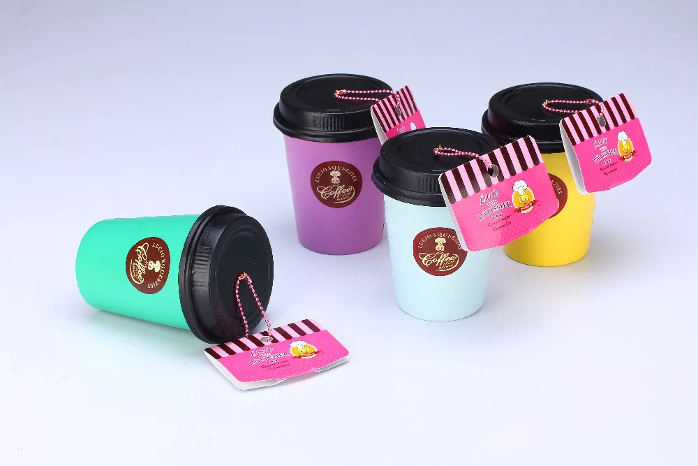 Lucio 20pcs/Lot original package rare Coffee Cup squishy Wholesale Cute Jumbo Squishy cell phone ...