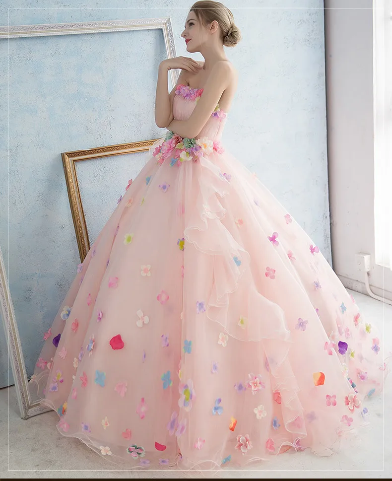 

Hot Colorful Flower Fairy Pink Ball Gown Princess Medieval Dress Renaissance Gown Queen Victoria/antoinette/ball Gown/belle Ball