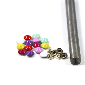 

200pcs 7mm Mix 7 Colors Cone Rivet With 1pc Press Tool Metal Spike Stud Leather DIY Fashion Punk Rock