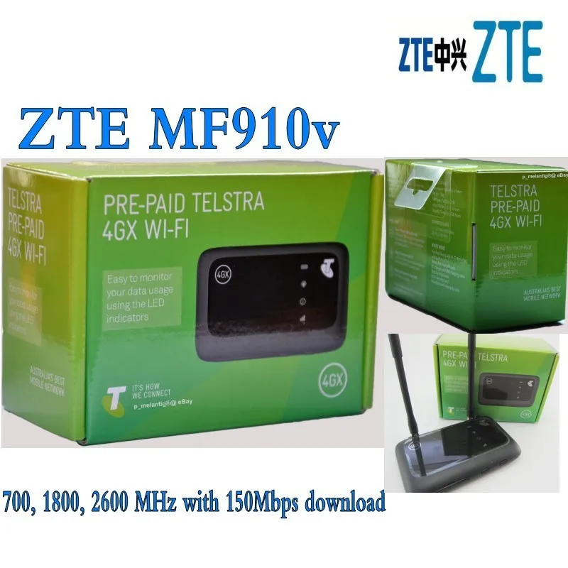 Unlocked ZTE Hotspot MF 910v 150Mbps Pocket 4G Mobile Modem Router LTE plus 2pcs antenna Unlocked ZTE Hotspot MF 910v 150Mbps Pocket 4G Mobile Modem Router LTE plus 2pcs antenna