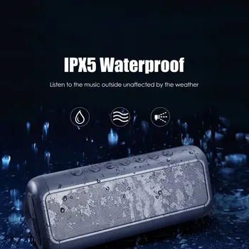 

Solar Bluetooth Speaker IPX5 Waterproof Portable Wireless Speaker Bluetooth 4.2 Speaker Built-in 5000mAh Power Bank Soundbar