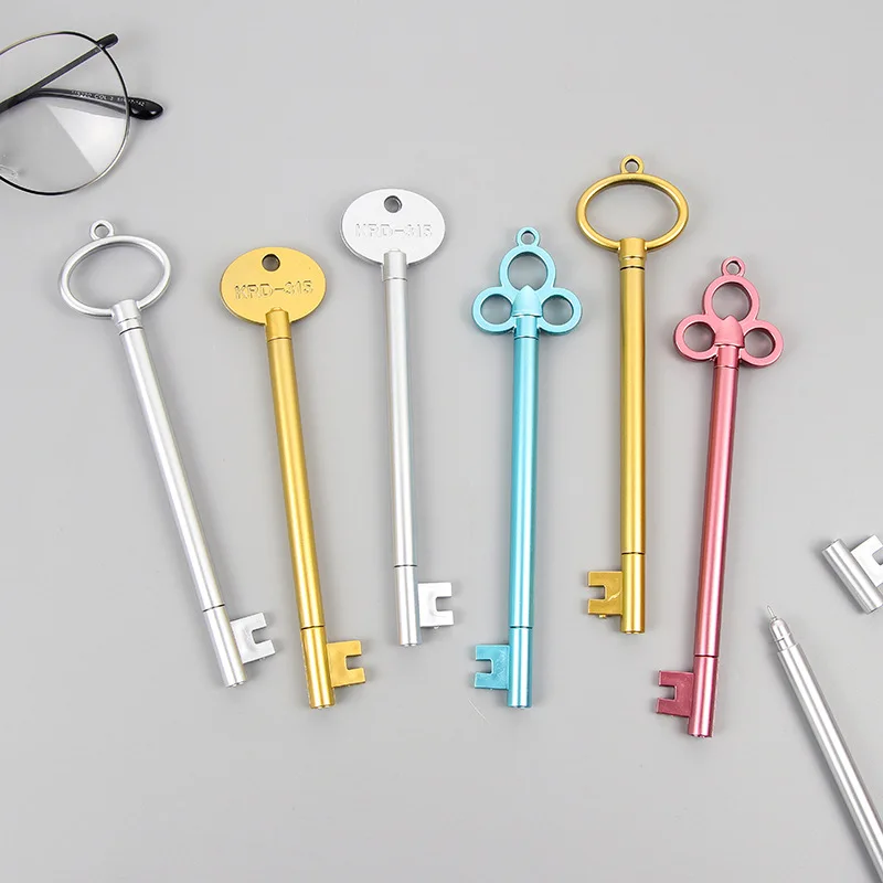 Key shaped Gel Pen Pendant Tassel Neutral Pens Writing School Supplies Kids GZB 