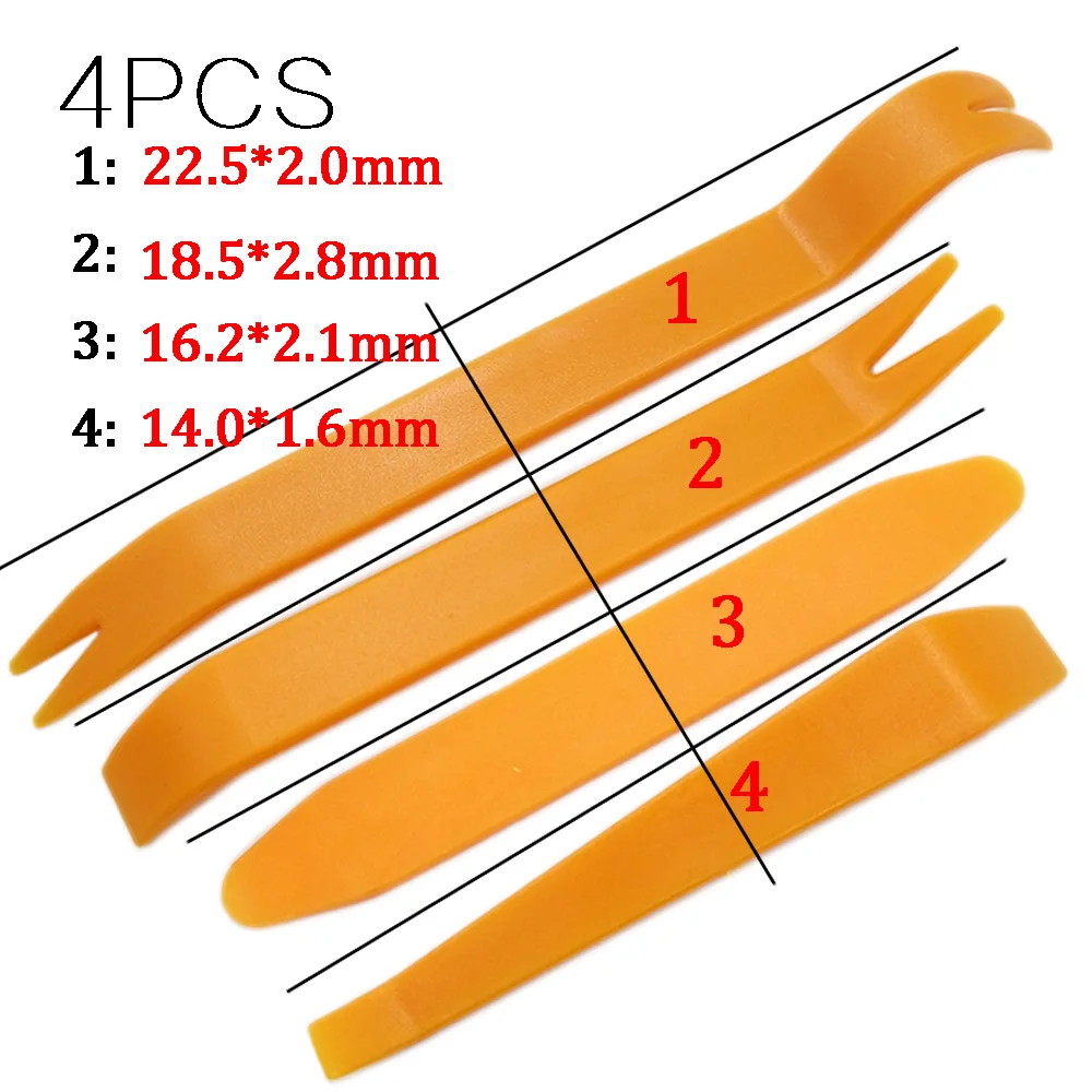 CNIKESIN Инструменты для удаления обивки автомобиля, панель с зажимом для двери, наборы для удаления обивки с крепежом, инструмент для удаления обивки и установки - Название цвета: 4 Piece Set