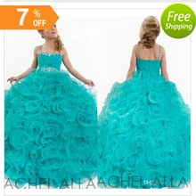 Восхитительные пышные платья для девочек, детские Бальные платья из органзы на заказ, длинное платье для девочек, пышные платья