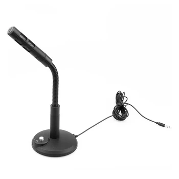 

Wired Computer Microphone F11 360 Degree Omnidirectional with Independent Button Switch 3.5mm Plug Karaoke Device for Desktop