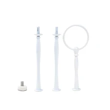 Белый фитинг металл оптом карамельный шоколадный кекс Круглый Металл 3 уровня фруктовый торт стенд центр ручка