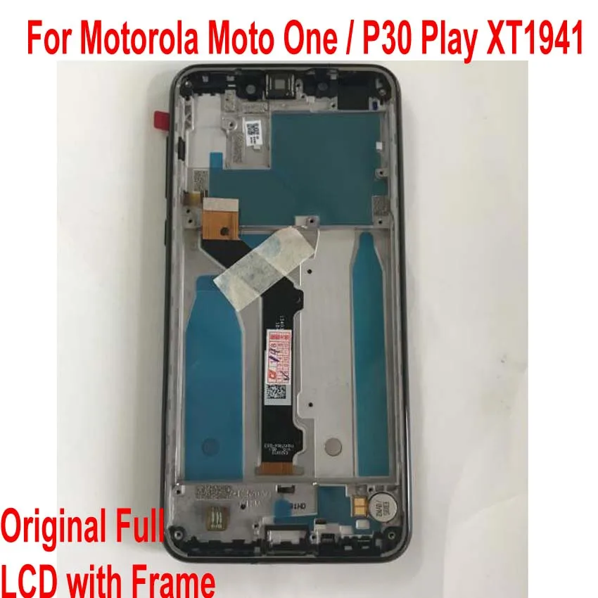 

Original New LCD Display Touch Panel Screen Digitizer Assembly Sensor with Frame For Motorola Moto One / P30 Play XT1941-1-3-4