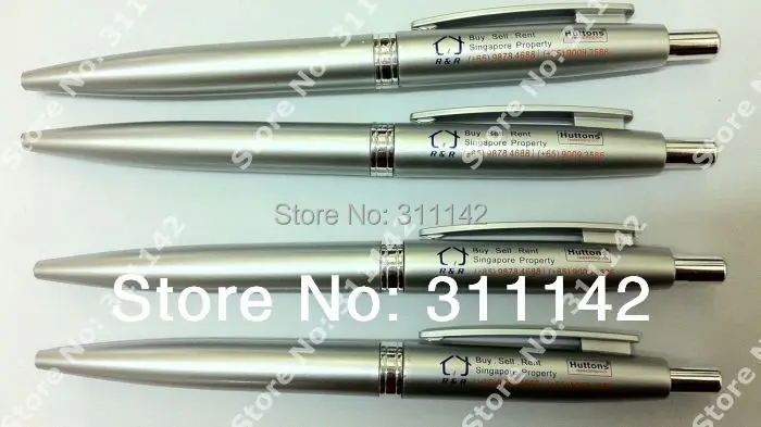 

Logo customized promotional plastic silver ball pen advertising roller ball pen gift ballpoint pen low price