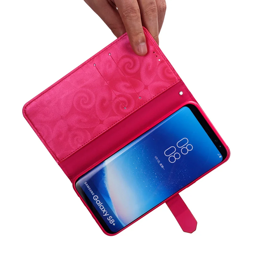 Hourglass Love Heart Quicksand Leather Wallet Case For Samsung Galaxy S8 S9 Plus S5 Mini S7 Edge Magnetic Flip 2 Card Slots Bag (35)