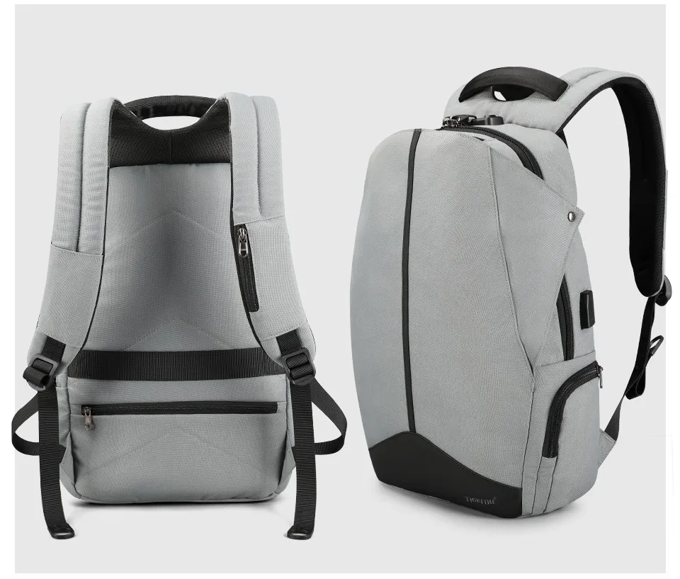 Tigernu Анти вор запатентованная молния TSA замок никакой ключ дизайн Для мужчин USB 15,6 дюймов ноутбук рюкзаки школьный Студент Колледж рюкзак