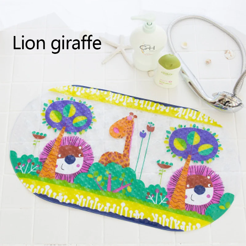 giraffe Красивые Детские носки с мультяшными животными Противоскользящий коврик для ванной из ПВХ портативное зарядное устройство с присоской и Ванная комната ковролин доказательство коврик для ванной мягкая Массажная накладка мульти-Цвет - Цвет: giraffe