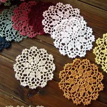 10 цветов хлопок Doily ручное вязание крючком подстаканник, подстаканник, подстаканник 12 см X 12 см 20 шт./партия CD042