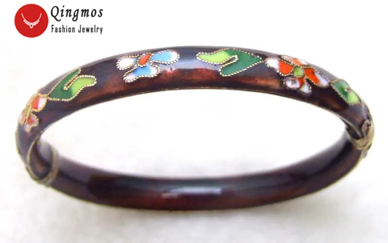 Qingmos оптовая продажа 5 различных цветов эмалированные браслеты Cloisonne для женщин