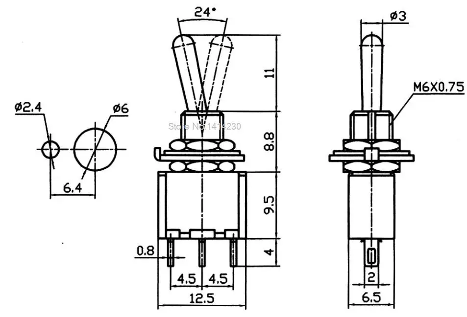 Красный миниатюрный тумблер MTS-103 MTS103 AC 250 V/3A 120 V/5A Мини рычаг переключателя 3 Pin ВКЛ./ВЫКЛ./вкл. 3P3T