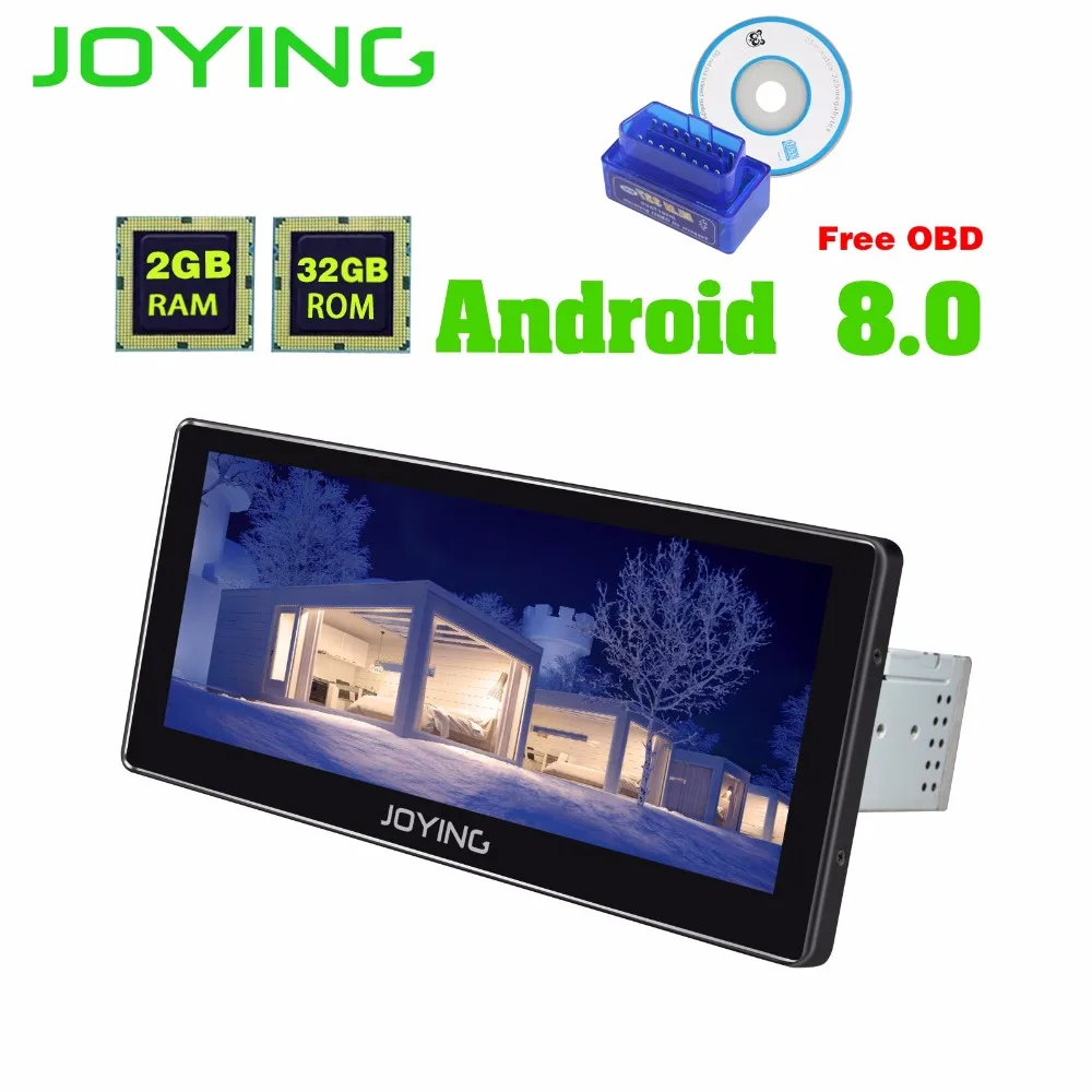 

JOYING Autoradio single din 10.25" LCD Touch screen gps car radio Android 8.0 audio player 8 core stereo support SWC/DVR/Camera