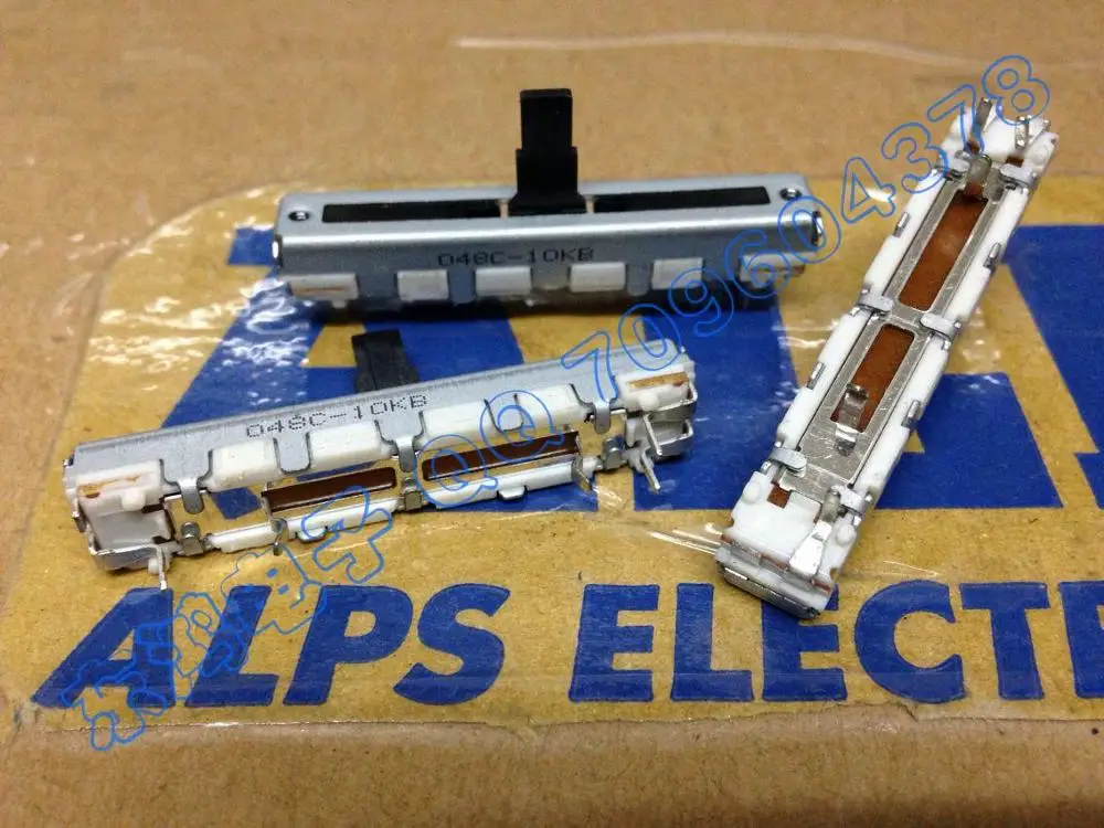 1pcs  ALPS 4.5 cm sliding potentiometer, single B10K 10MM, shaft width 8mm, high 7mm stroke 35mm light switch automatic Wall Switches