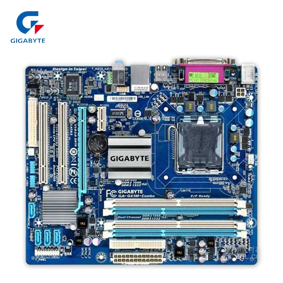 Original Gigabyte GA-G41M-Combo Desktop Motherboard G41M-Combo G41 LGA 775 DDR3 4G SATA2 USB2.0 ATX 100% Fully Test asus original ga g41mt s2 lga 775 ddr3 g41mt s2 8gb fully integrated g41 desktop motherboard