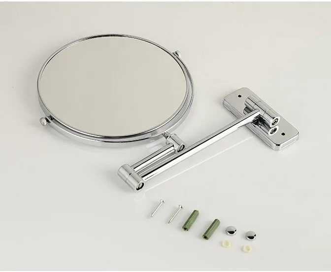 Зеркало для ванной хромированное настенное 6 дюймов Латунь 3X/1X увеличительное зеркало складное зеркало для макияжа косметическое зеркало леди подарок