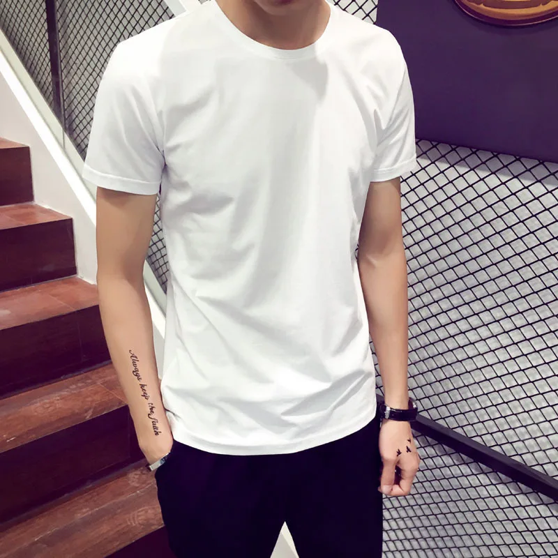 

2019 Summer New High Quality Men T Shirt Casual Silid Short Sleeve O-neck T-shirt Men Brand Camisetas Hombre Free Shipping