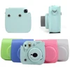 For Fujifilm Instax Mini 8 Mini 9 Camera PU Leather Color Bag Instax Mini case with Shoulder Strap Transparent Crystal Cover ► Photo 2/6