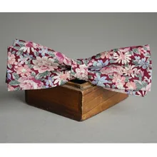 Вина Цветочные Тонкий галстук-бабочка, жених галстук, Цветочные бабочка, хлопок галстук ручной работы