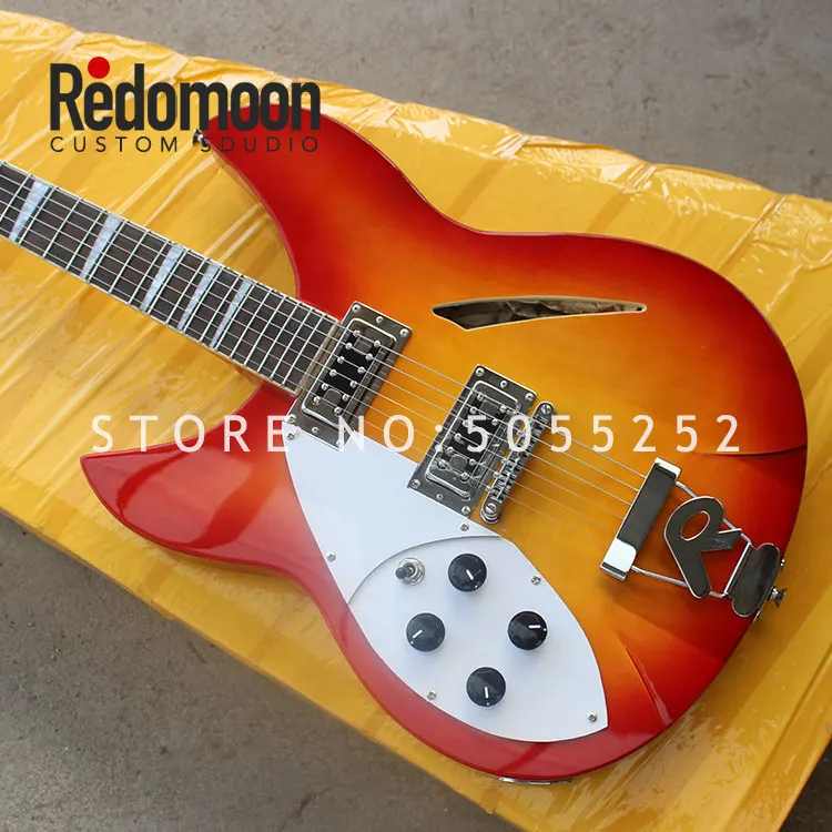 Завод заказной Rickenback электрогитара 6 струн левшей музыкальный инструмент