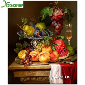 

YOGOTOP Diamond Embroidery Fruit Pattern Rhinestones craft Diy Diamond Painting Cross Stitch Handmade Diamond Mosaic Kits VS630
