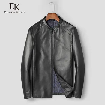 

Dusen Klein Men Genuine Leather Jackets Cow Leather Male Jacket 2018 New Designer Brand Fashion Coat Autumn Short Black T666