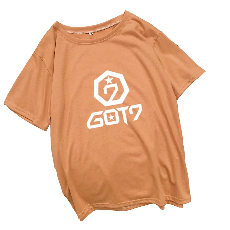 GOT7 футболка женская летняя Harajuku с коротким рукавом Повседневная Свободная