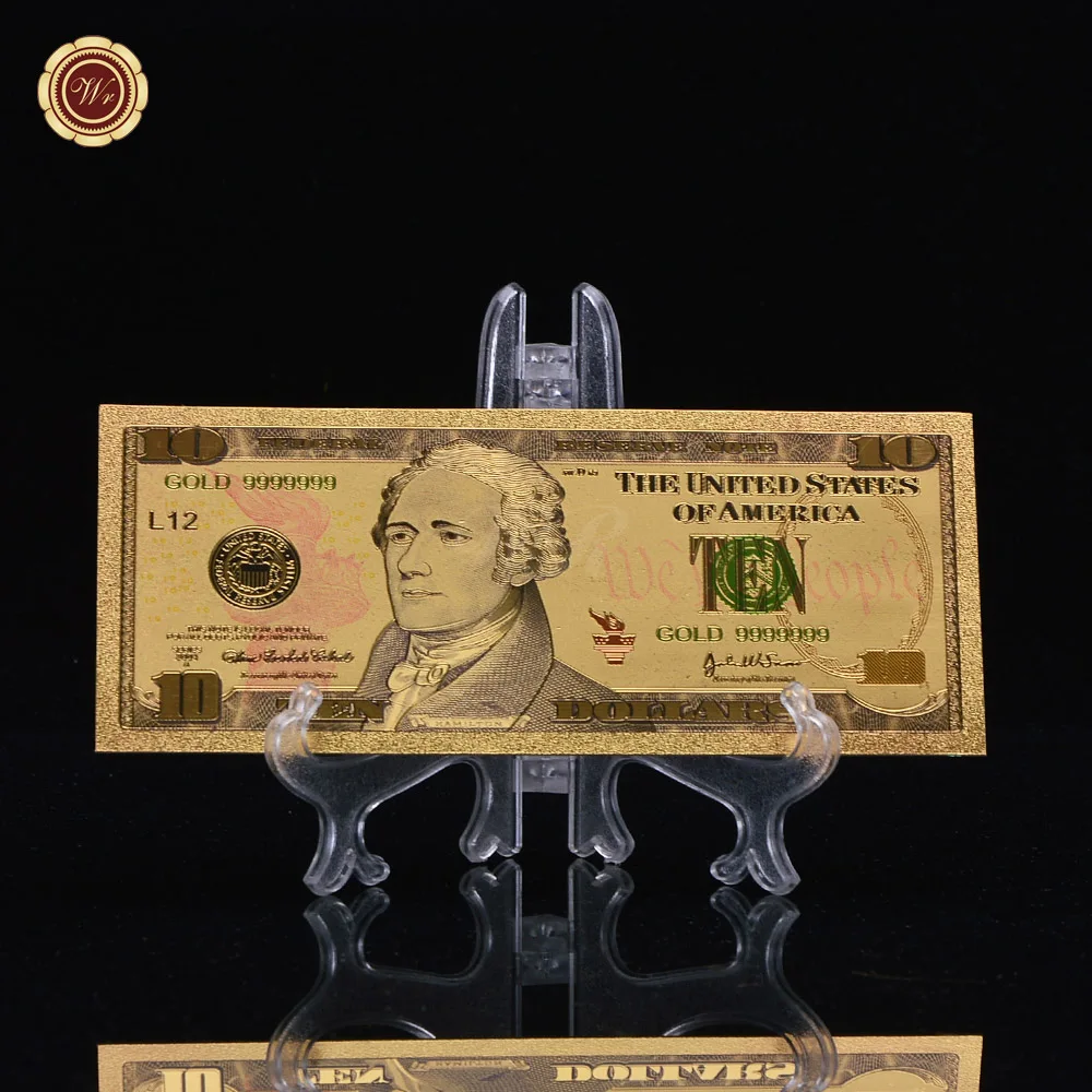 WR деловой сувенир подарок 100 доллар американская золотая банкнота США памятный значок Дональда Трампа Банкнота с подставкой - Цвет: style 4