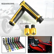 CNC Aluminum&None-Slip Gel Rubber For Handlebar Grips Handle Bar Grips 1"22mm fits Softail Sportster Touring Dyna Custom