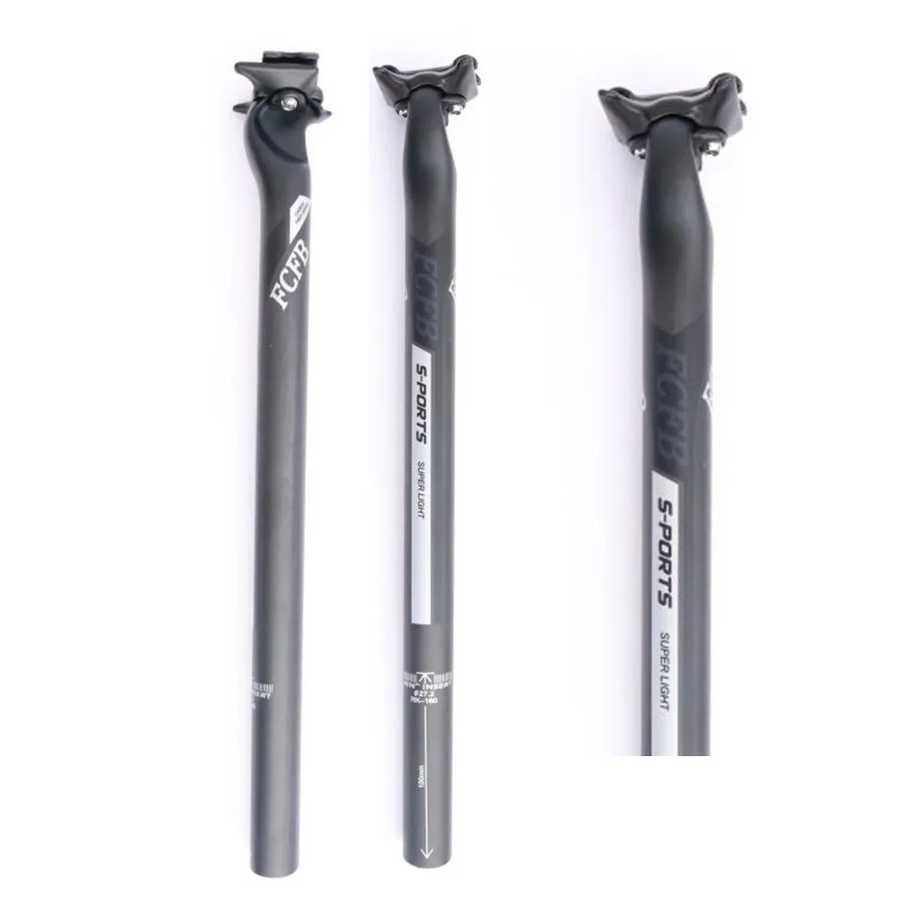 

new arrive FCFB UD carbon seatpost gray black Carbon Seatpost MTB Road Bicycle Seat tube27.2/30.8/31.6*350/400mm