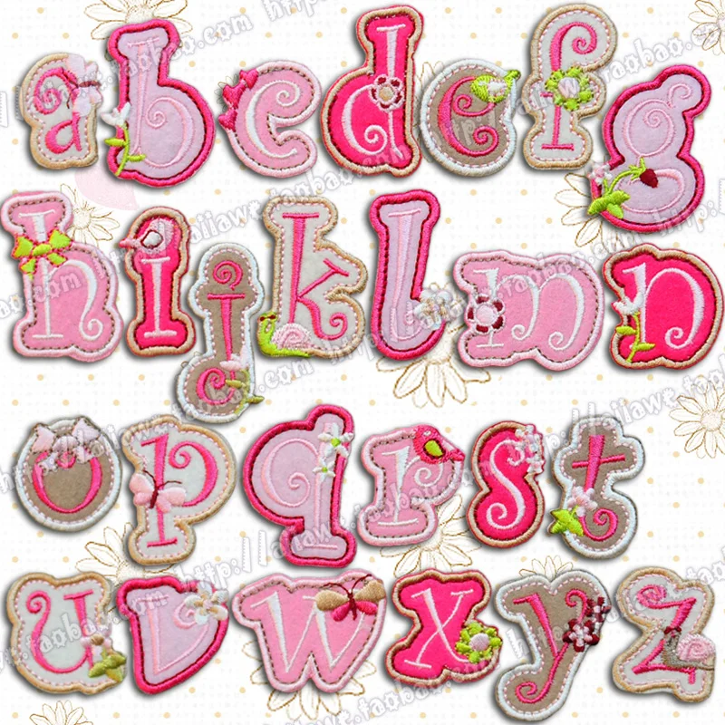 stickers fabric applique personalized DIY 26 letters 26 characters
