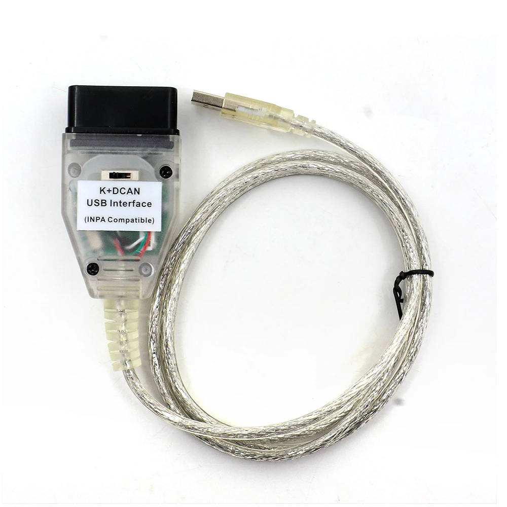 Интерфейсный USB кабель для BMW INPA K + CAN с чипом FT232RL и переключателем