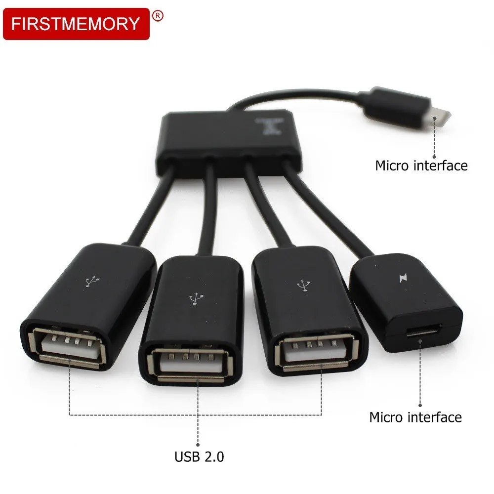 

Micro Multi USB OTG HUB 4 Port Power Charging Hub Cable Connector Splitter For Data Transfer Samsung Galaxy S10 Andriod Phone