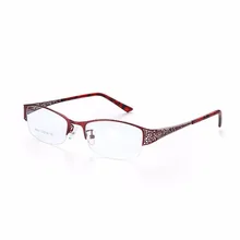 Metel титановые очки с половинной оправой, оптическая оправа, женские очки для чтения, близорукость, цветочные очки для глаз, фиолетовые 300782