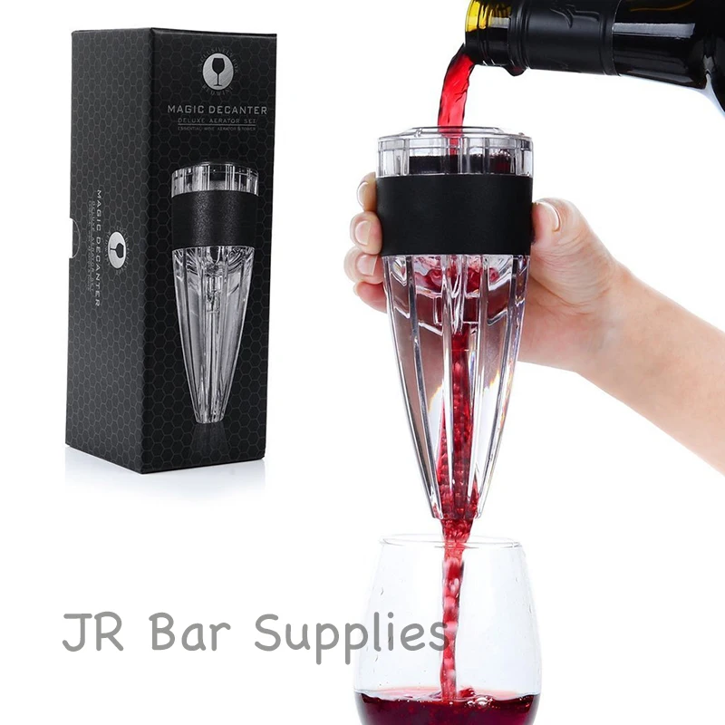 Аэратор вина-топ супер многоступенчатый дизайн диффузор, Pourer, графин с Аэратором Стенд-черный