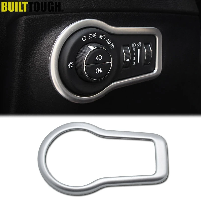 

For Jeep Compass 2017 2018 Chrome Headlight Fog Light Lamp Switch Panel Button Instrument Cover Trim Bezel Molding Car Styling