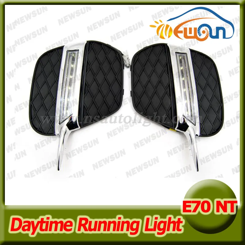 

LED Daytime Running Light for BMW X5 E70 Xenon white 10W Led daytime driving /running light fog Parking Strobe Light Head Lamp