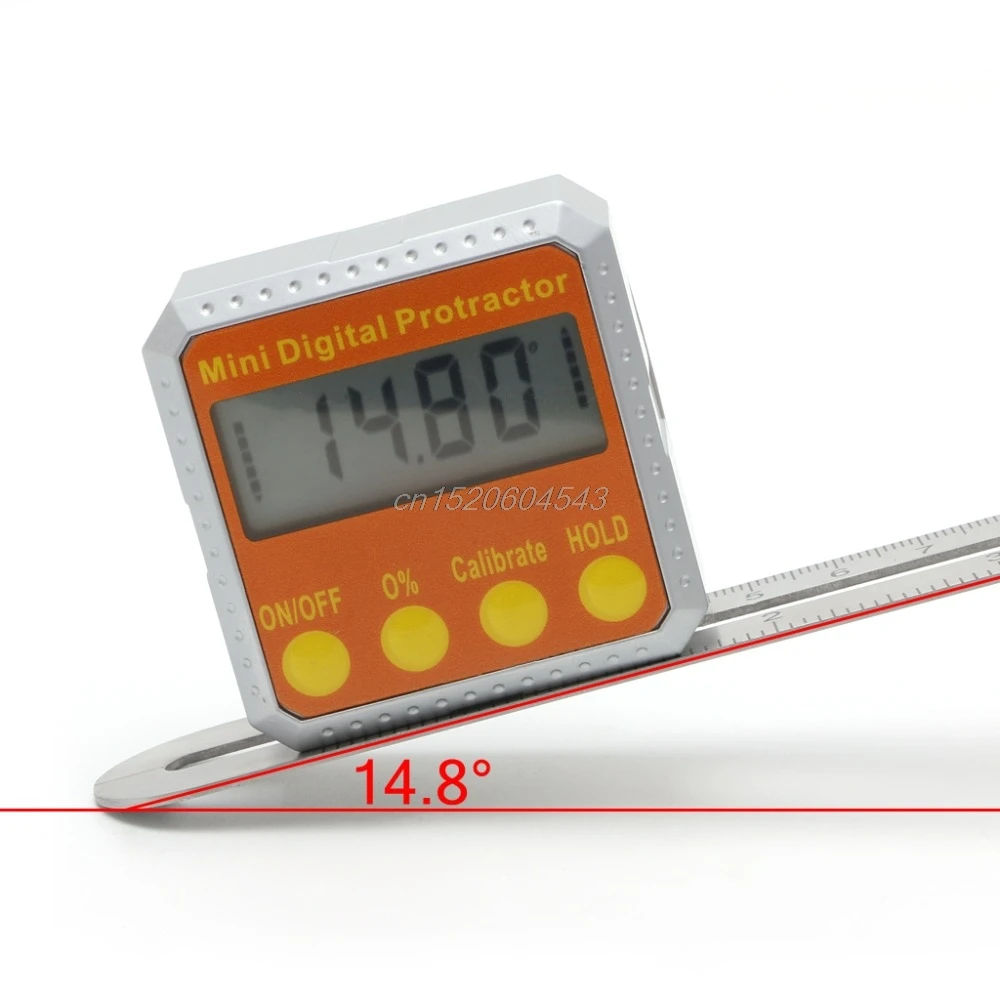 

360 Degree Digital Protractor Inclinometer Electronic Level Box Magnetic Angle Gauge Teter Tools R08 Drop ship
