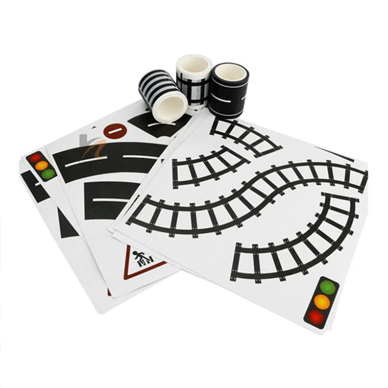 Play Road Tape васи лента для игрушечных автомобилей поезда 3 рулона маскирующая 4 8 см х