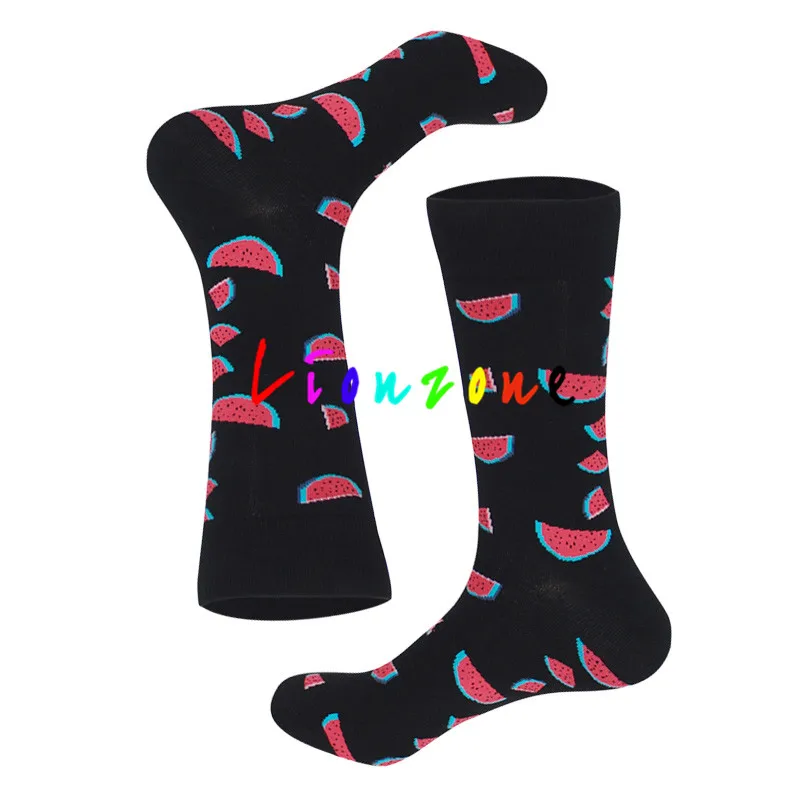 Lionzone Happy Socks женские носки больших размеров с фруктами и известными искусствами, дизайнерские носки хлопковые с забавным рисунком, уличная одежда, подарок для влюбленных