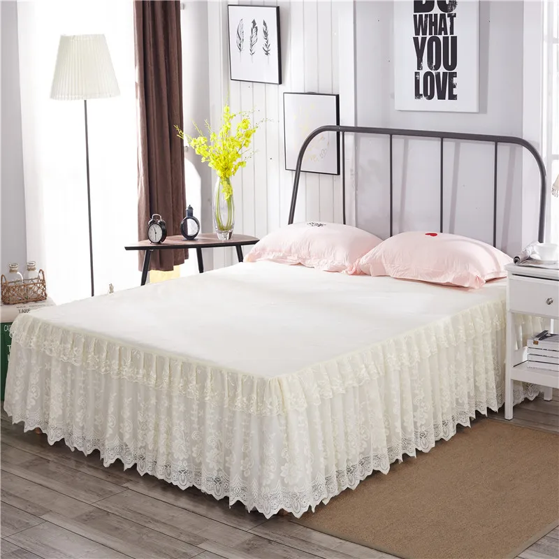 High Quality Fashion Hot Beige Polyester Fiber Bed Skirt ...