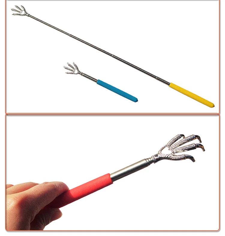 1pc Portable Random Color Convenient Claw Telescopic Back Scratcher For Massage 22-59CM