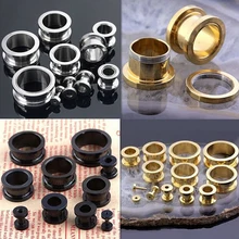 Jovivi 2-12 мм 2x нержавеющая сталь винт мякоть туннельный расширитель Носилки калибры для пирсинга Dilataciones ореха растяжки затычки для ушей