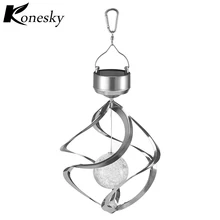 Konesky Солнечный газон сад двор хрустальные украшения шар лампа ветер сверкающий Цвет Изменение светодиодный подвесной светильник орнамент