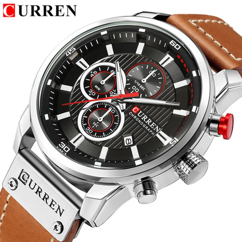 Relogio Masculino Fashion Casual CURREN Watches Men Quartz Top Brand Analog Military Male Watch Men Sports