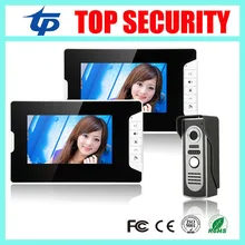 7″ Color Video Door Phone Video Intercom 2 Monitor Doorbell Camera Intercom Kit IR Night Vision Camera for Apartment Village