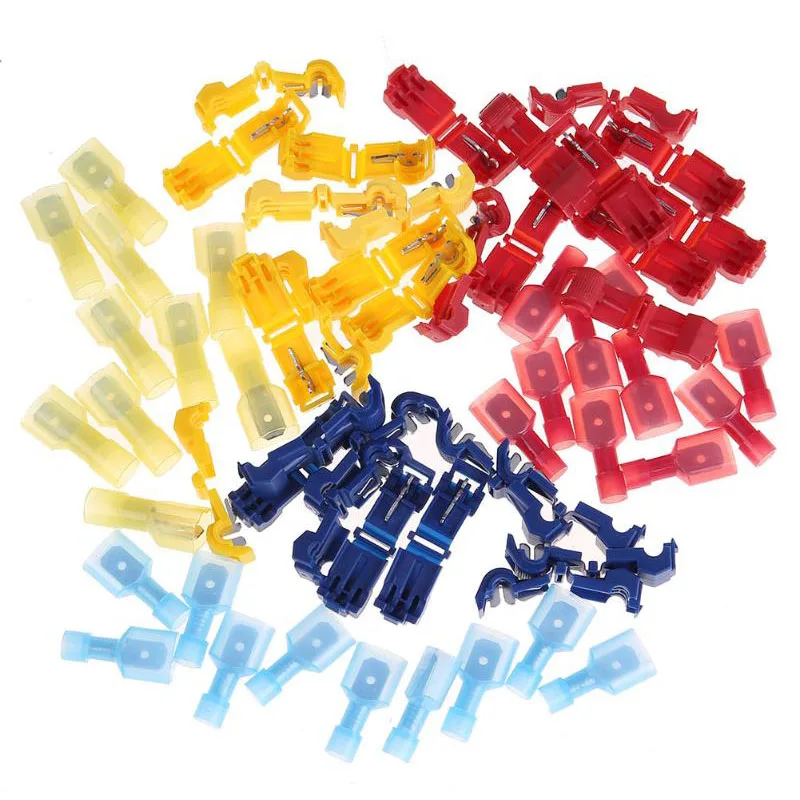 

30/50/100Pcs Electrical Cable Connectors Fast Quick Splice Lock Wire Terminals Crimps WWO66