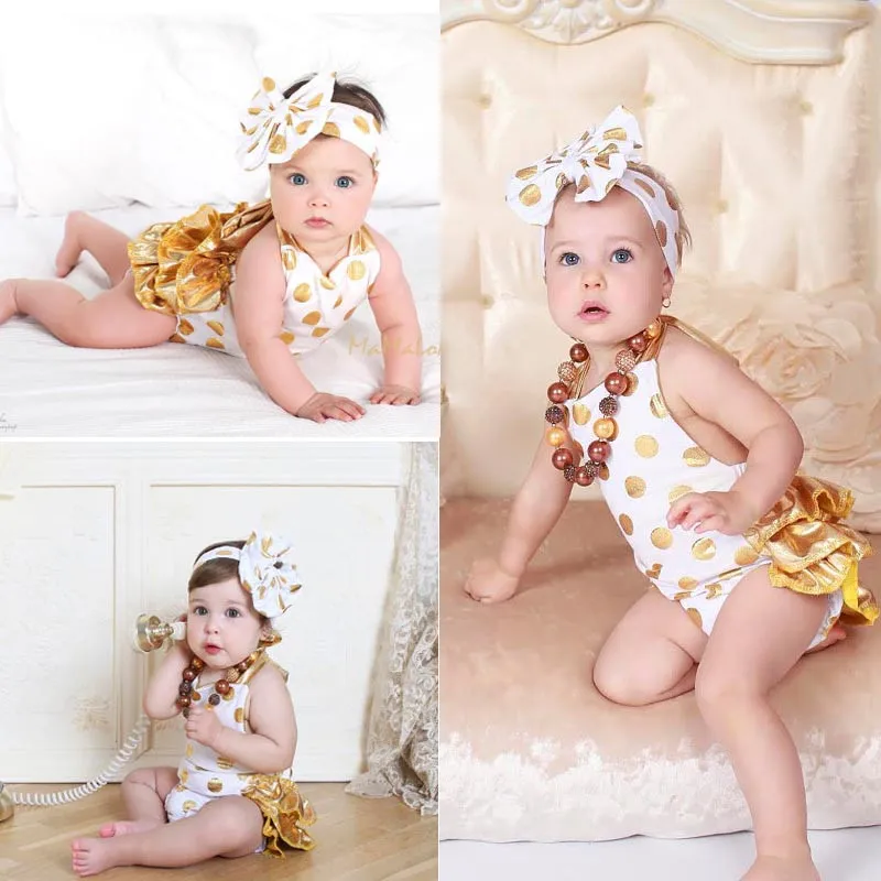 Floral Outfits Summer Sunsuit Headband 1